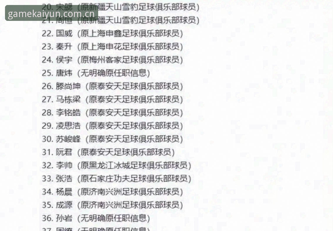 kaiyun体育赛事资讯教程 揭秘足坛禁足名单背后:65人涉案细节全解析